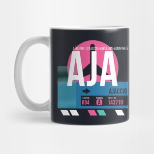 Ajaccio (AJA) Airport // Sunset Baggage Tag Mug